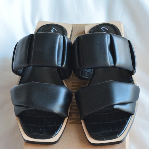 BNWT Circus by Sam Edelman Inara Slide Sandal in Black - Picture 2 of 8